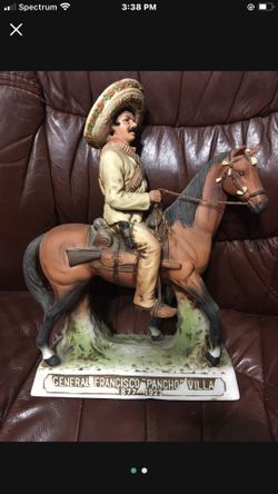 Vintage General Francisco Pancho Villa (EMPTY)Tequila Decanter 1975 1st Edition