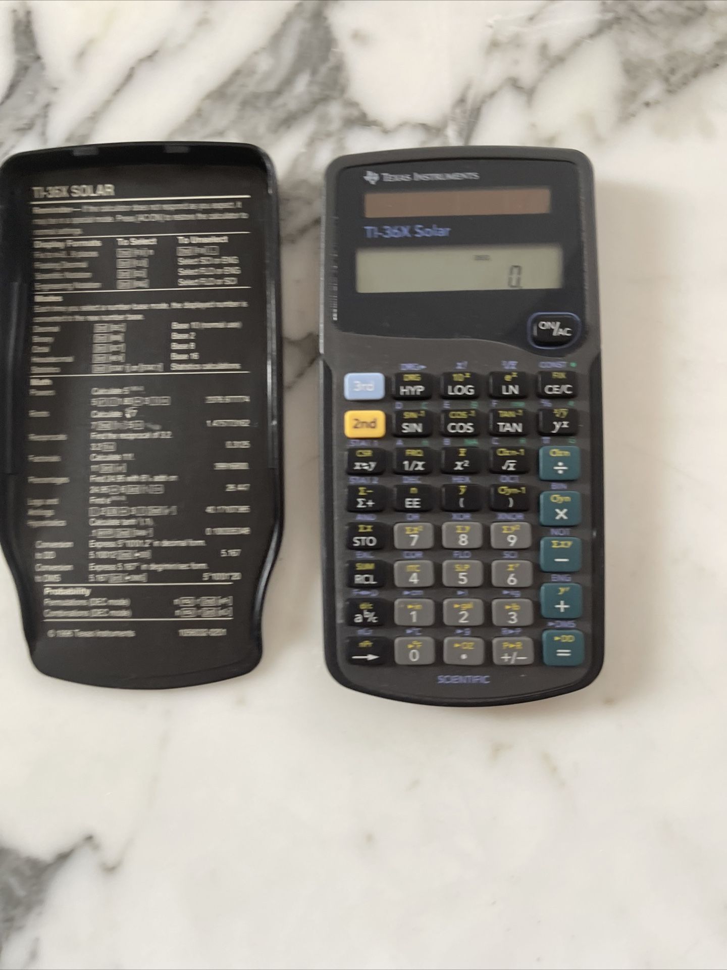 Texas Instruments TI-36X Solar Scientific Calculator w/ Cover & Reference Card