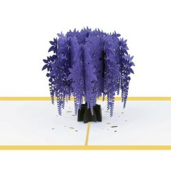 3D Wisteria Flower Card, Pop Up Anniversary Card for Adult, Women, Husband, Wife

