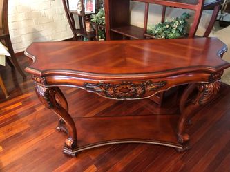 Wood Table With Cabriole Leg