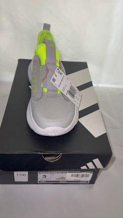 adidas Tensaur Comfort AC Kids Sneakers Gray Yellow White US 3 IH1064
