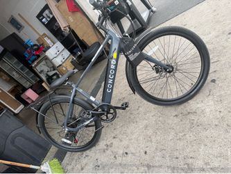 Concord 27.5" Aluminum High Step Electric Bike, 36V, Class 2, Gray - Adult Unisex