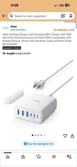 Anker 6 Port Charger 112w