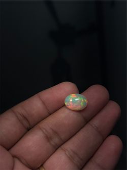 Natural Ethiopian Opal - 5.5 Carat Oval Cabochon Loose Gemstone