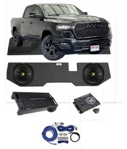 DODGE RAM 4 DOORS BASS PACKAGE KICKER COMPS C12” Installed 