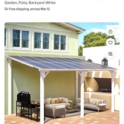 Brand New – Still Completely Unpacked in Original Box! YODOLLA 8’ x 14’ Hardtop Aluminum Pergola – White 🚨