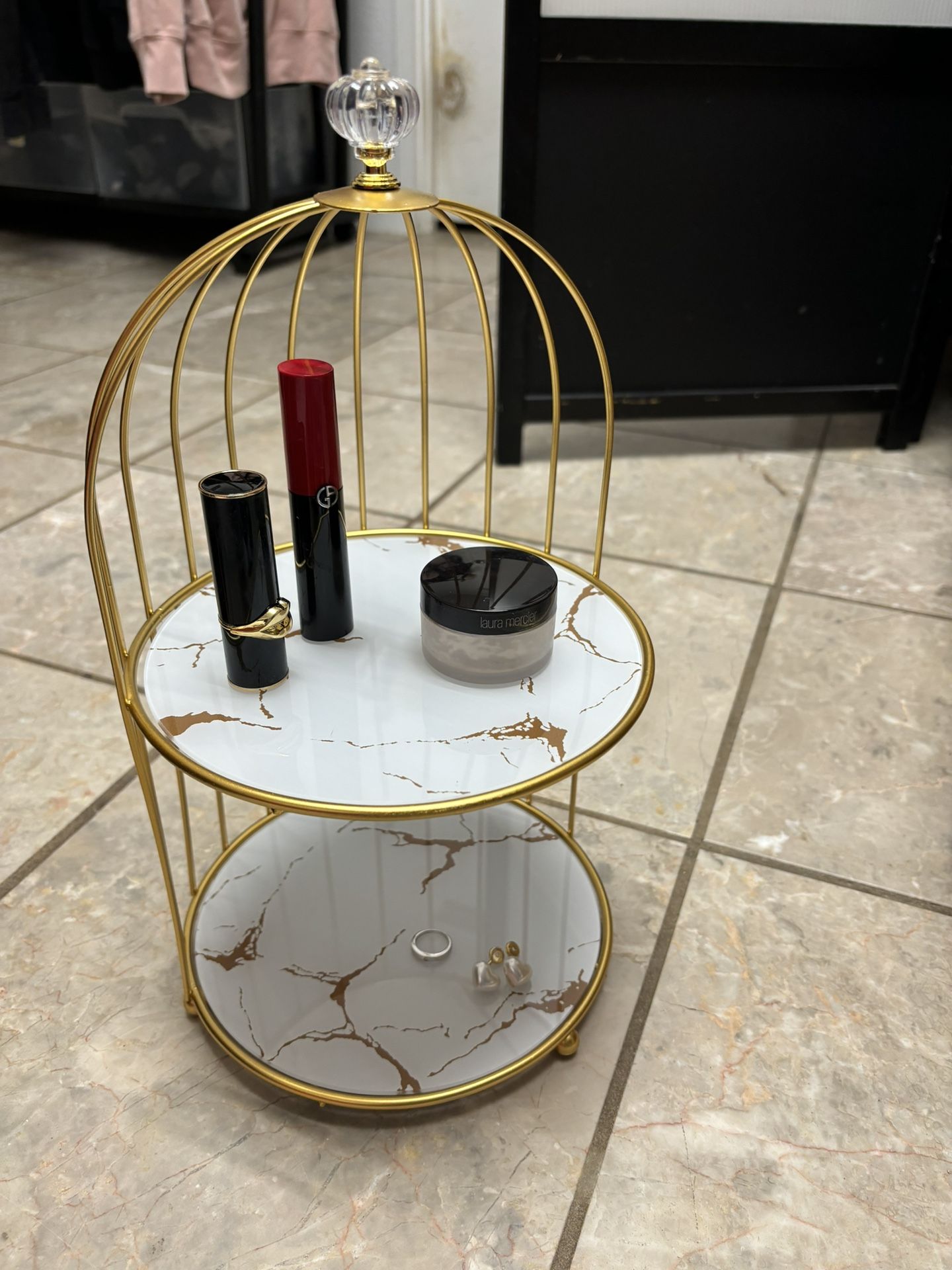 Luxury Makeup. Skincare And Jewelry Display 