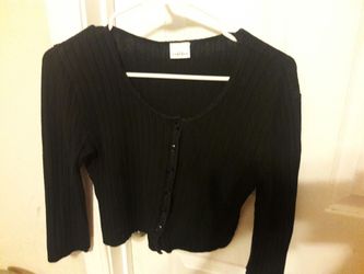 Black button cardigan