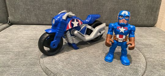 Disney Marvel Captain America motorcycle and fugurene toy
