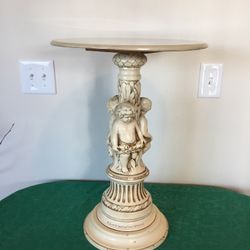 Vintage Cherub /Angel Art Deco Pedestal Side Table Plant Stand Greek Style Sign