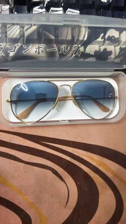Ray-Ban Aviator Sunglasses Gold Frame Blue Gradient