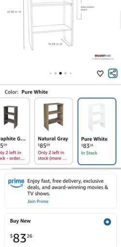 Wood Shelf Unit, 2 Shelves, Adjustable, for Storage, Closet, Clothes, Shoes, Décor, TV, Books