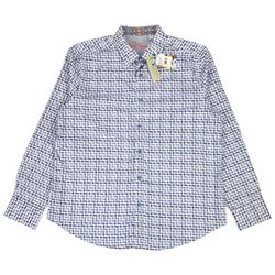 Robert Graham Battleship Button Down Shirt 2XL XXL Blue Plaid Woven Casual BNWT!