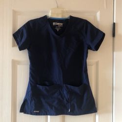 Xs Greys Anatomy Scrub Top (Navy)