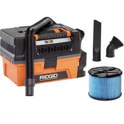 RIDGID 3 Gal. 5.0 Peak HP NXT Shop Vacuum Wet Dry Vac with Fine Dust Filter, Expandable Hose and Accessory Attachments HD0300