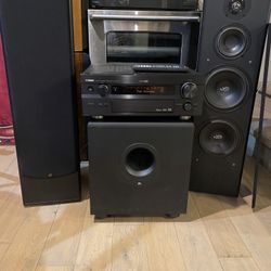 Yamaha RX-V1500  A/V Receiver+ two tower  audiophile with subwoofer infinity+Bluetooth 5.0 module