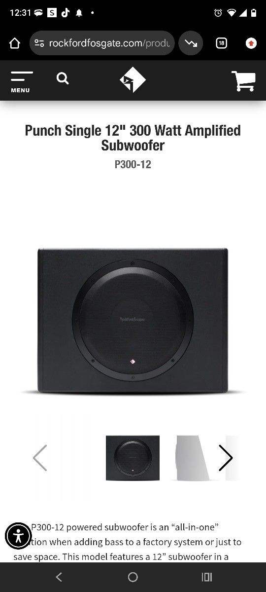 ROCKFORD FOSGATE P300 12" PUNCH
