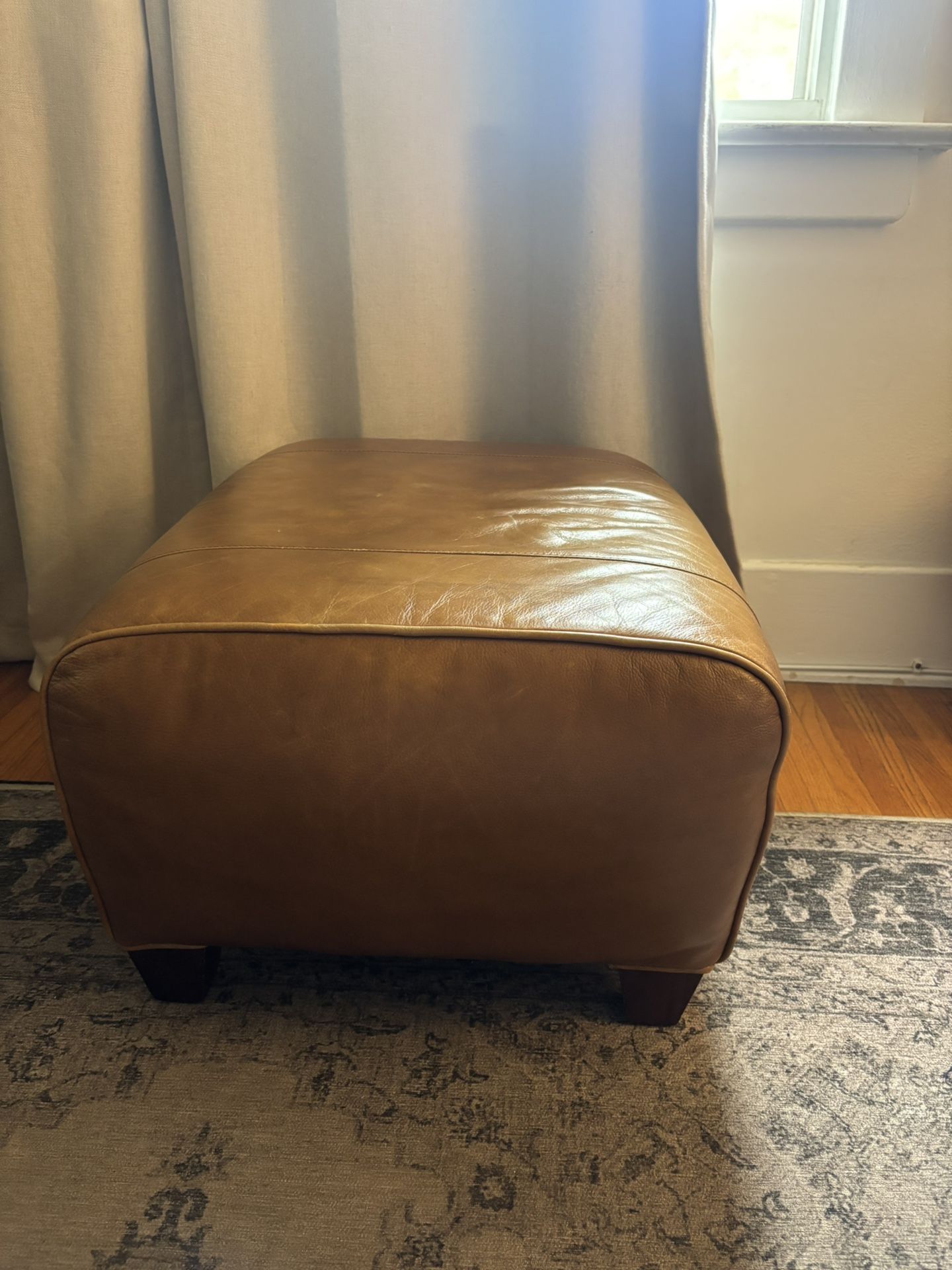 Leather Ottoman