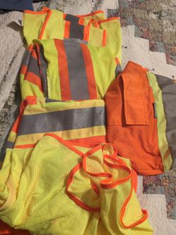 Hi-Vis Safety Vest Yellow Orange Reflective