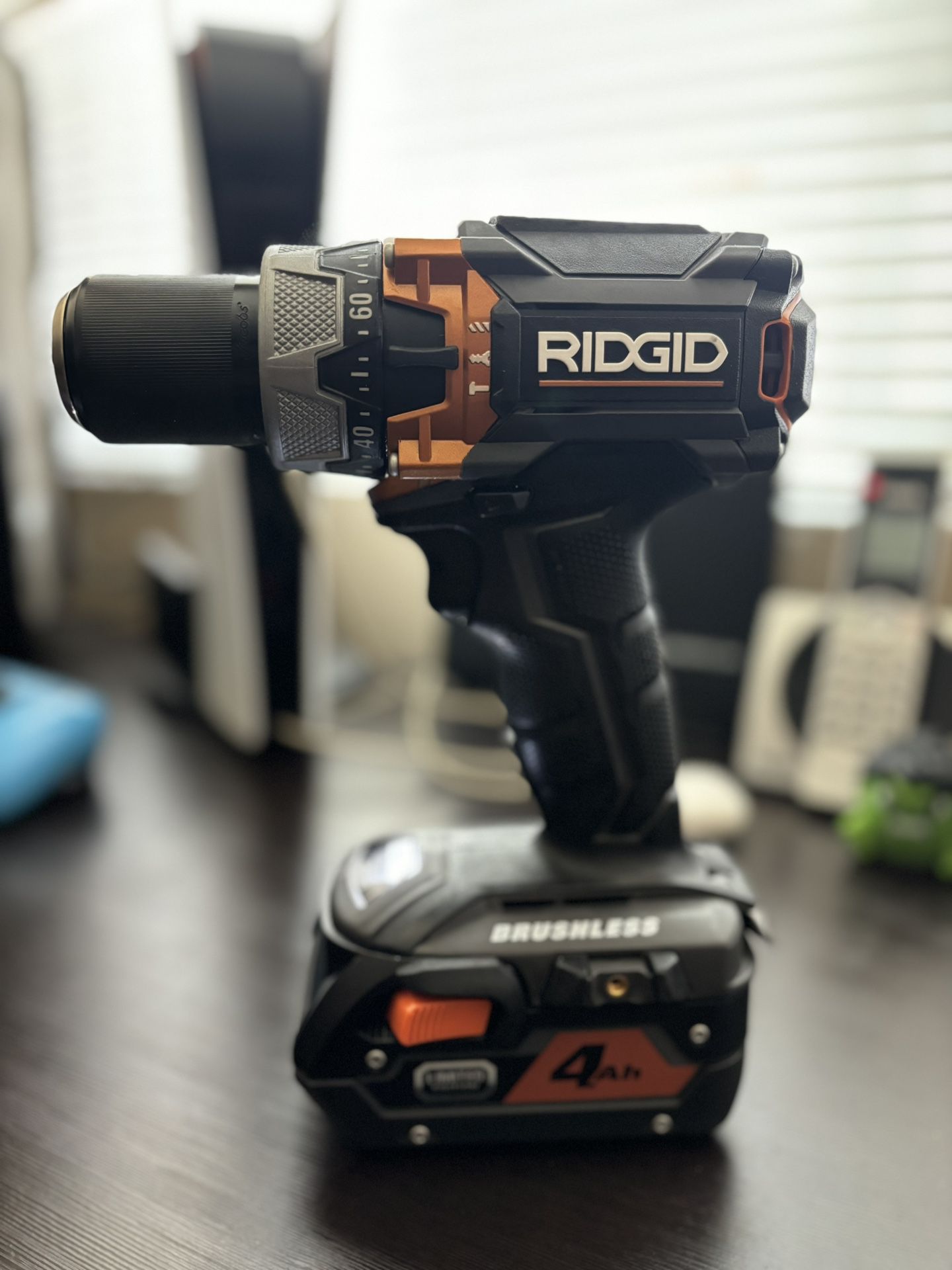 RIDGID Hammer Drill Driver With 4AH Battery 