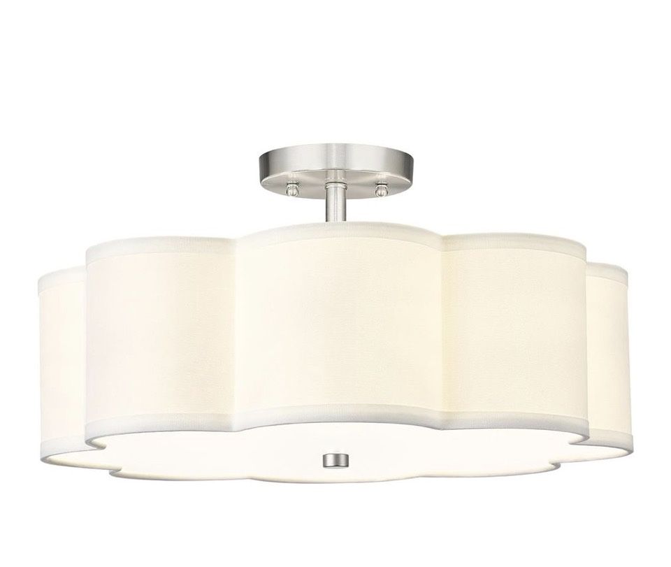 18” Flower Shaped Flush Mount Ceiling Fixture
