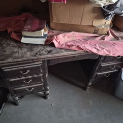 Vintage Solid Wood Teacher’s Desk – Built to Last!