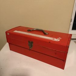 Vintage 1960s-1970s Mopar Dodge Scat Pack "Bumblebee" toolbox with removable tool tray