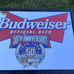 Budweiser NASCAR Mirror