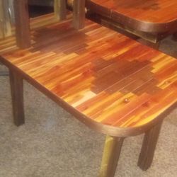 Black Walnut Coffee Table And Matching Side Table