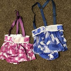 Avont XL Tie Dye Female Dog Washable Diapers With Removable Suspenders