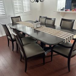 Dinning Room Table 100 Inches With The Middle Piece Real Thick Wood 