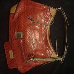 ***AUTHENTIC*** Red Dooney & Bourke Hobo Bag And Matching Pouch 