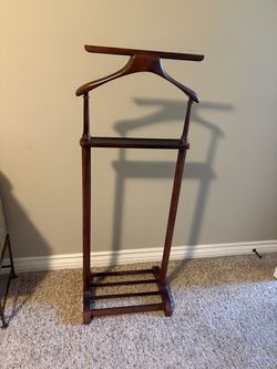 Vintage Butler Valet Gentleman's Suit Hanger Floor Stand