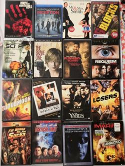 16 Movie DVD Blu-ray Lot Action Thriller Sci-Fi Bundle Mint Condition Collection