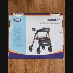 Walkers for Seniors, Z21 Rollator Walker with Seat Supports 350lb, 8" Big Wheels for All Terrain, Ergonomic Arc Seat & 6" Ultra Backrest Foldable Walk