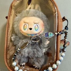 Clear Protector Case and Toy Bag in Brown POPMART Authentic