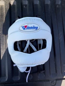 Winning FG5000 Boxing Headgear White Full Face Guard
