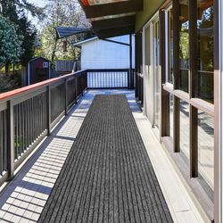 ZGR Runner Rug 2 ft x 6 ft Indoor/Outdoor Low Profile, Hallway, Kitchen, Patio, Deck Area, RV, Entryway, Garage, with Natural Non-Slip Rubber Backing,