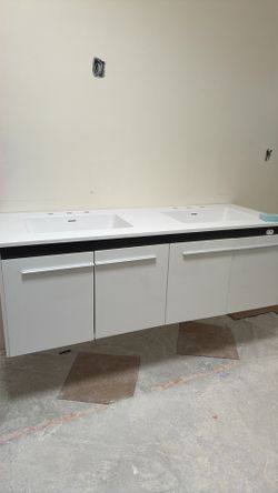 Vanity sink of two