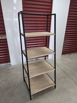 Ladder / Trestle Bookcase – Vintage Oak & Black Metal