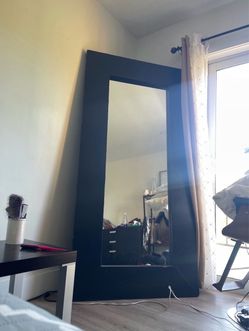 Large Black Frame Floor Mirror
