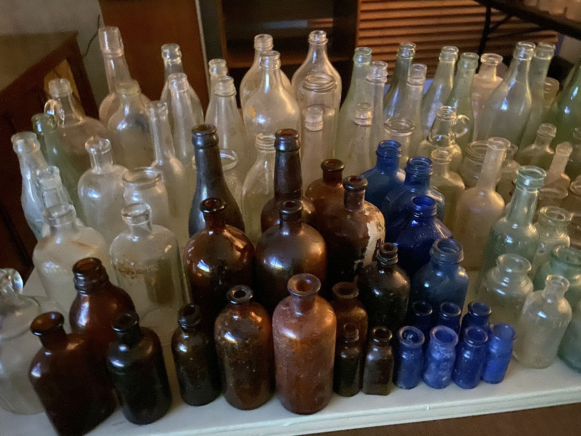 Antique Vintage Bottles 150 +++ Collection of 85 years