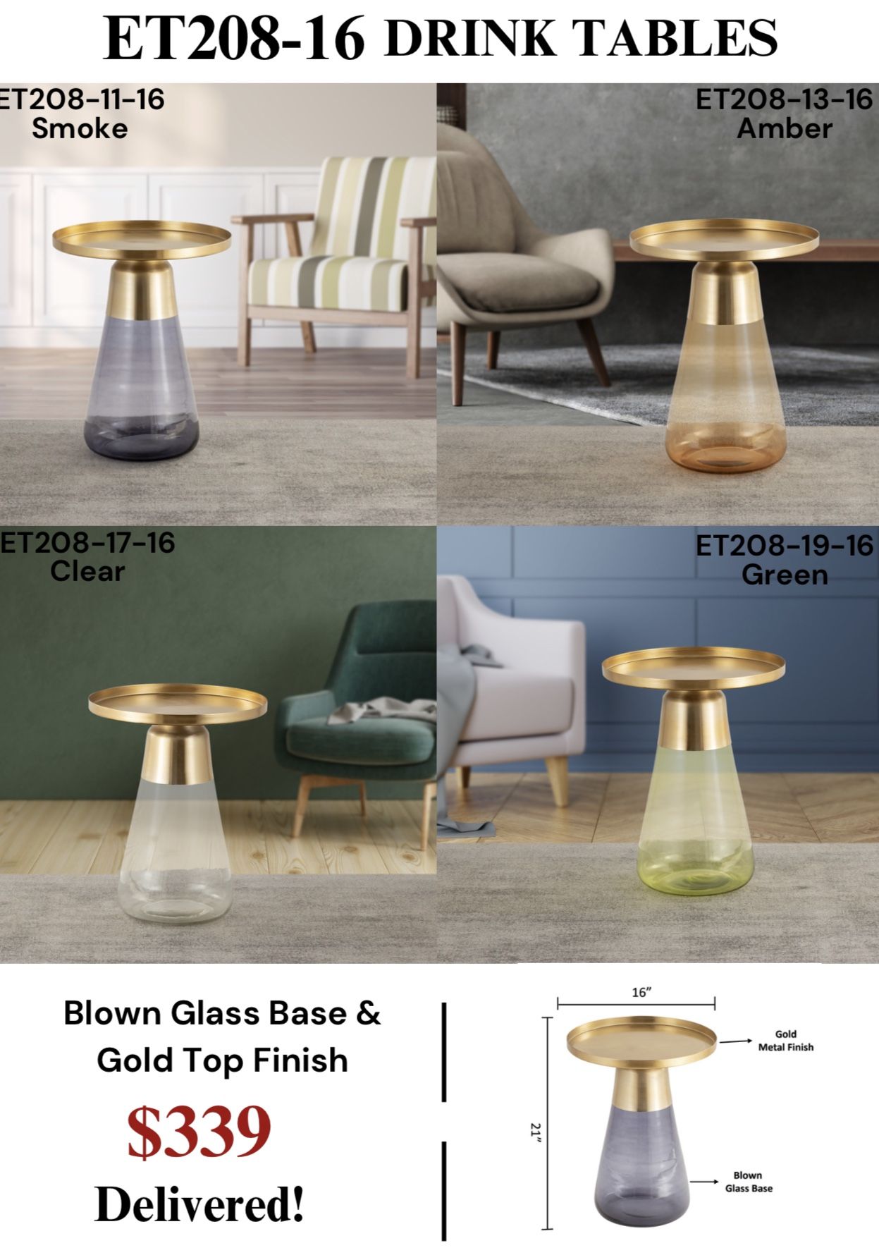 New End Tables In Stock (Prices Are On Each Pictures)