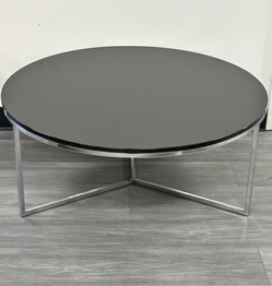 New 35" Round Coffee Table - Black or Gray Available