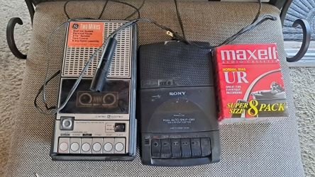 Vintage tape recorder blank cassette tapes