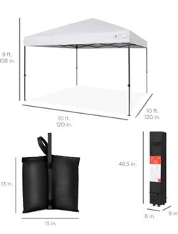 10x10ft Pop Up Canopy Tent, Outdoor Shade,