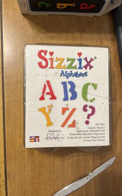 Sizzix Alphabars Die Set - CLASSIC STENCIL UPPERCASE Alphabet Set