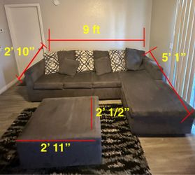 Grey sectional sofa