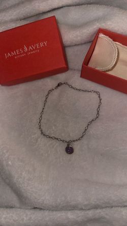 James Avery Medium Twist Anklet with Enamel Initial J Disc Charm