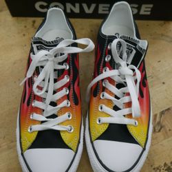 Converse CTAS OX Black/Enamel Black/Enamel Red/F 166259F Men's Size 9 Medium